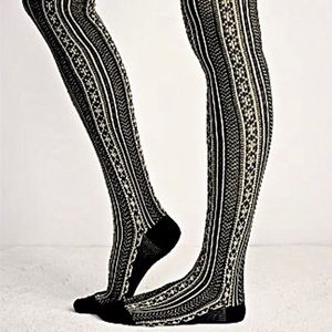 EXC • Free People Trailing Jade Over-The-Knee Socks in Black •